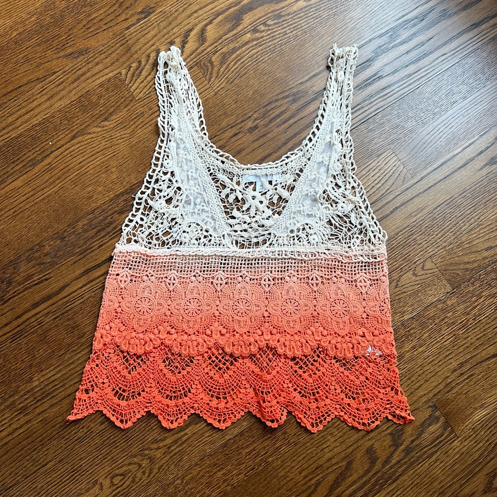 Estam crochet ombré tank